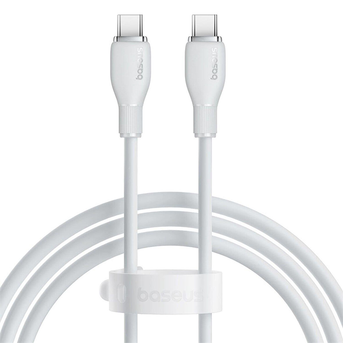 Baseus Pudding Hızlı Şarj Özellikli Type-C to Type-C 100W Kablo 1.2 M Beyaz