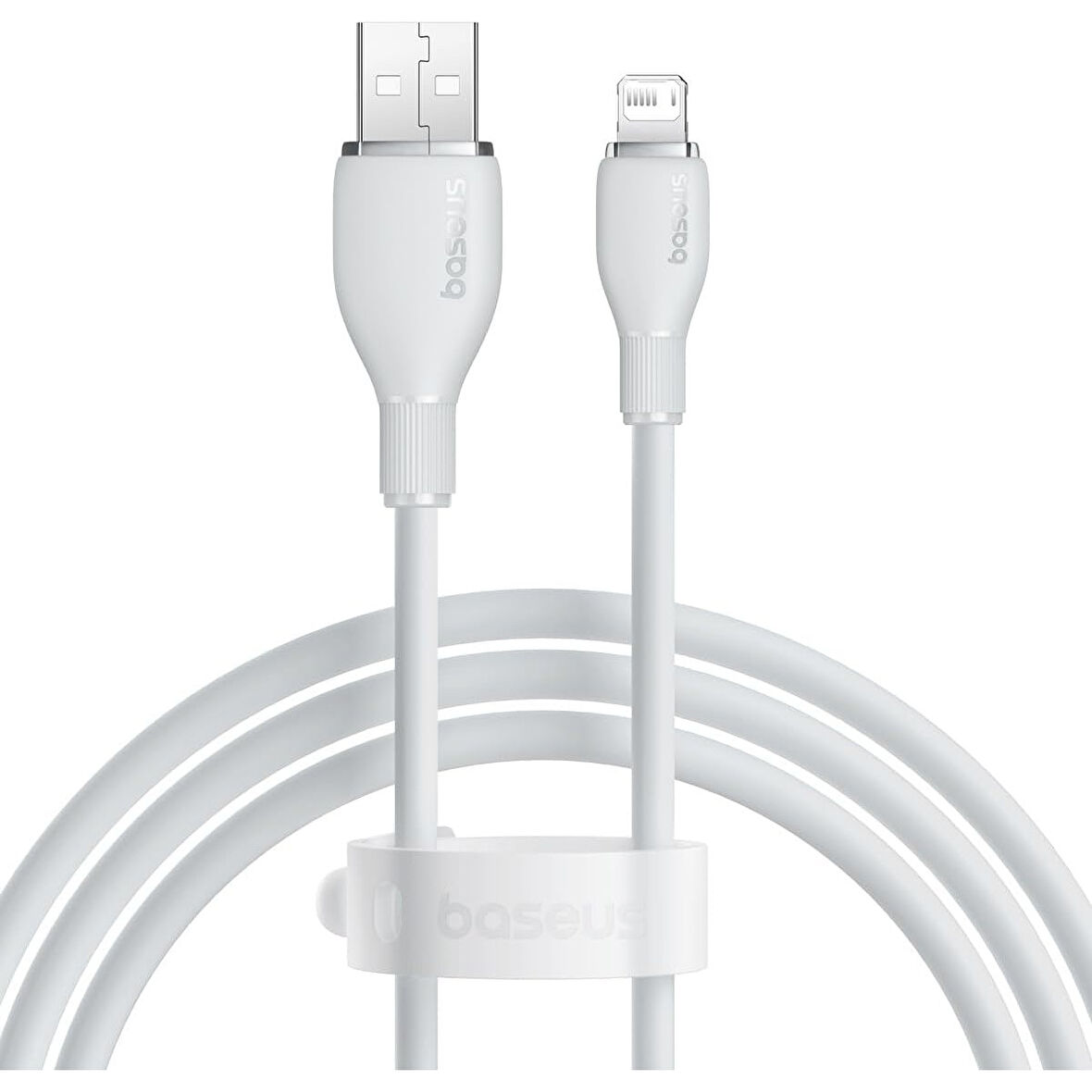 Baseus Pudding Serisi İPhone 14 13 12 11 x 7 8 Serileriyle Uyumlu Usb to Lightning 2.4 Amper Hızlı Şarj ve Data Aktarım Kablosu