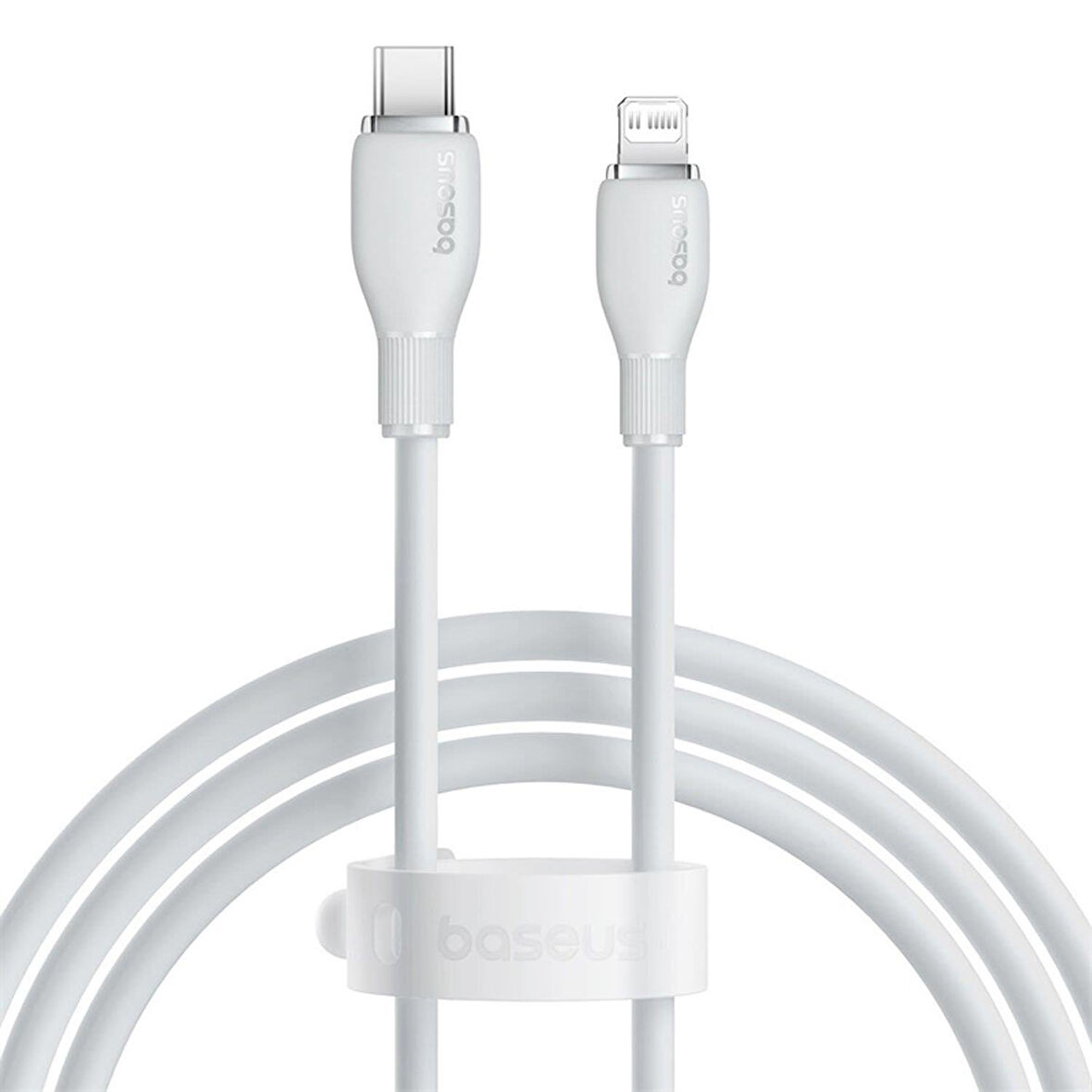 Baseus Pudding Hızlı Şarj Özellikli Type-C to Lightning 20W Kablo 1.2 M Beyaz
