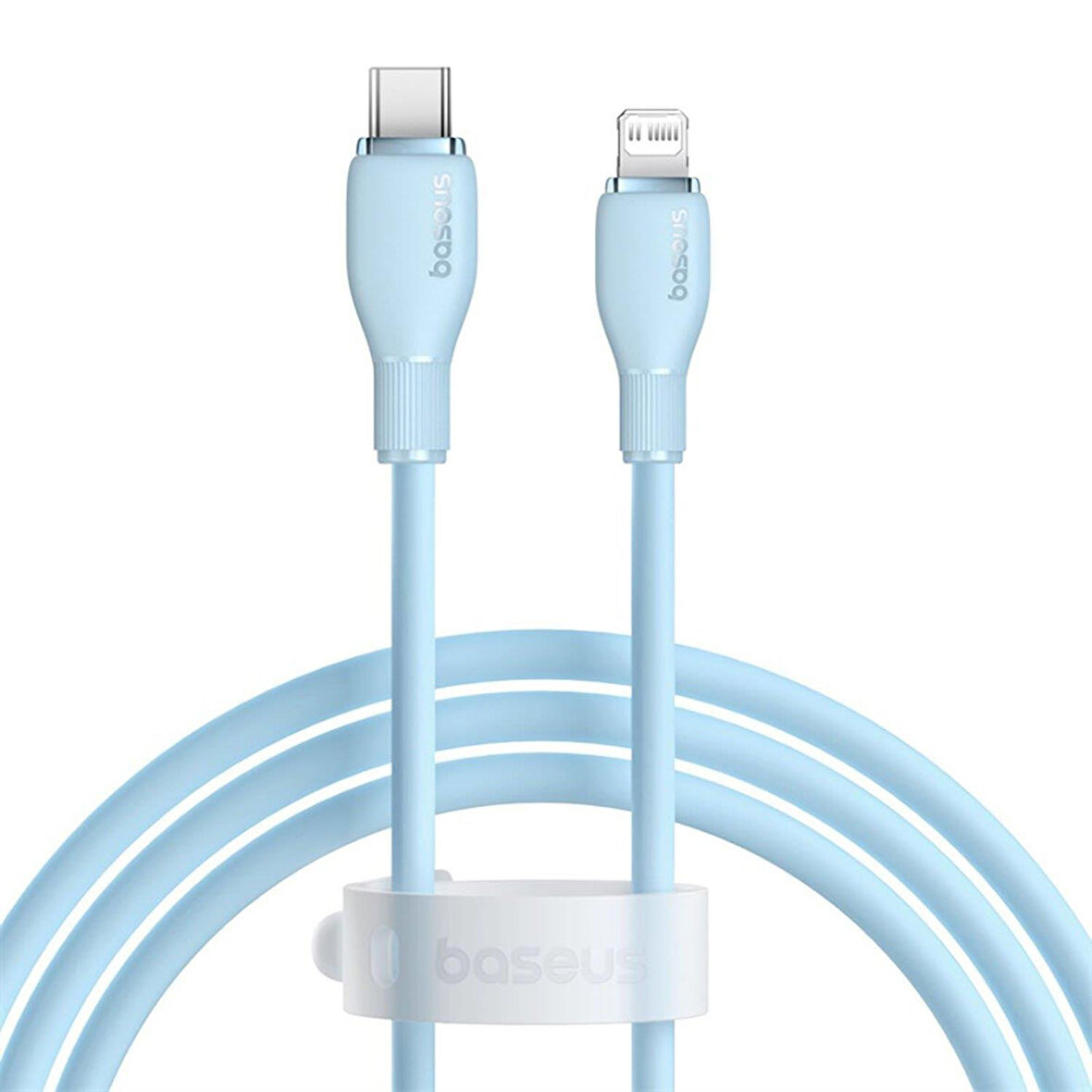 Baseus Pudding Hızlı Şarj Özellikli Type-C to Lightning 20W Kablo 1.2 M Mavi