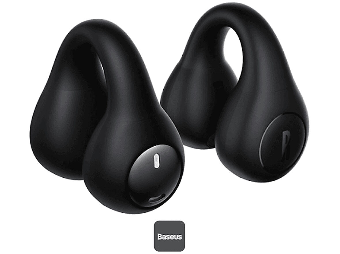 BASEUS AirGo AS01 Open-Ear TWS Kablosuz Bluetooth Kulak İçi Kulaklık Siyah