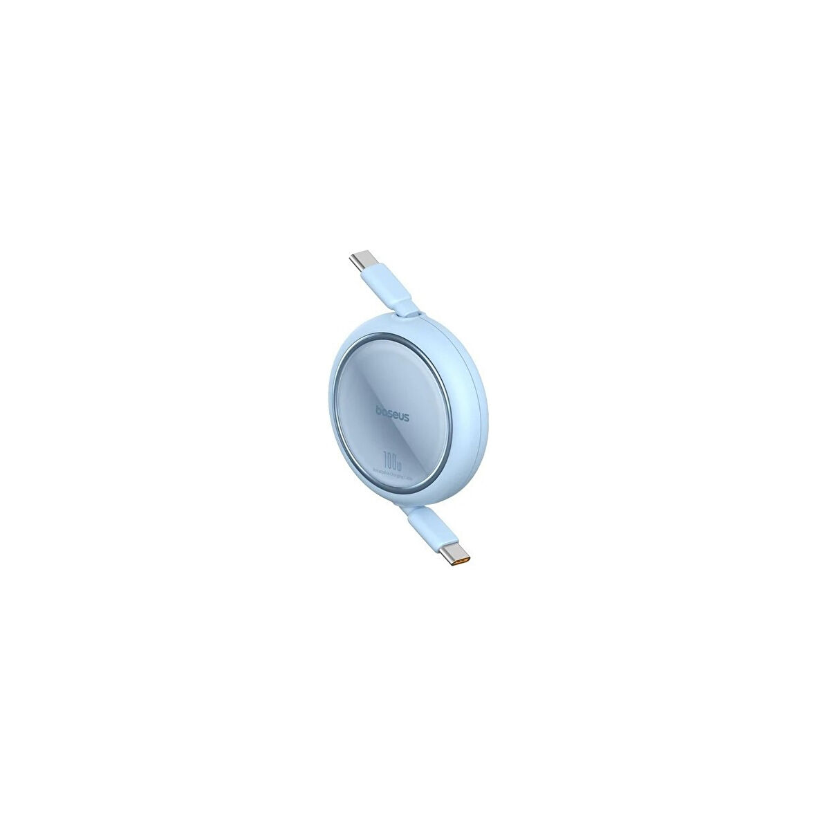 Baseus Free2Pull Mini Geri Çekilebilir Şarj Kablosu Type-C to Type-C 100W 2m. - Mavi