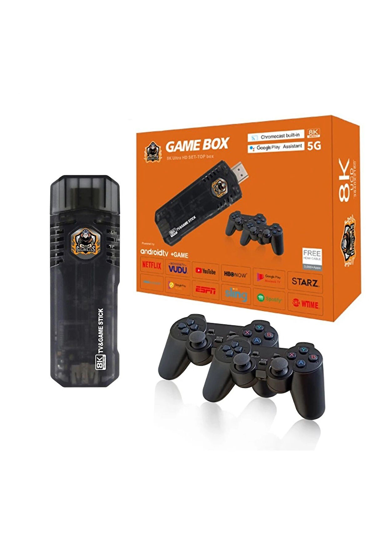 X8 HDMI 4K Kablosuz 10000+Oyun Android Retro Oyun Konsolu