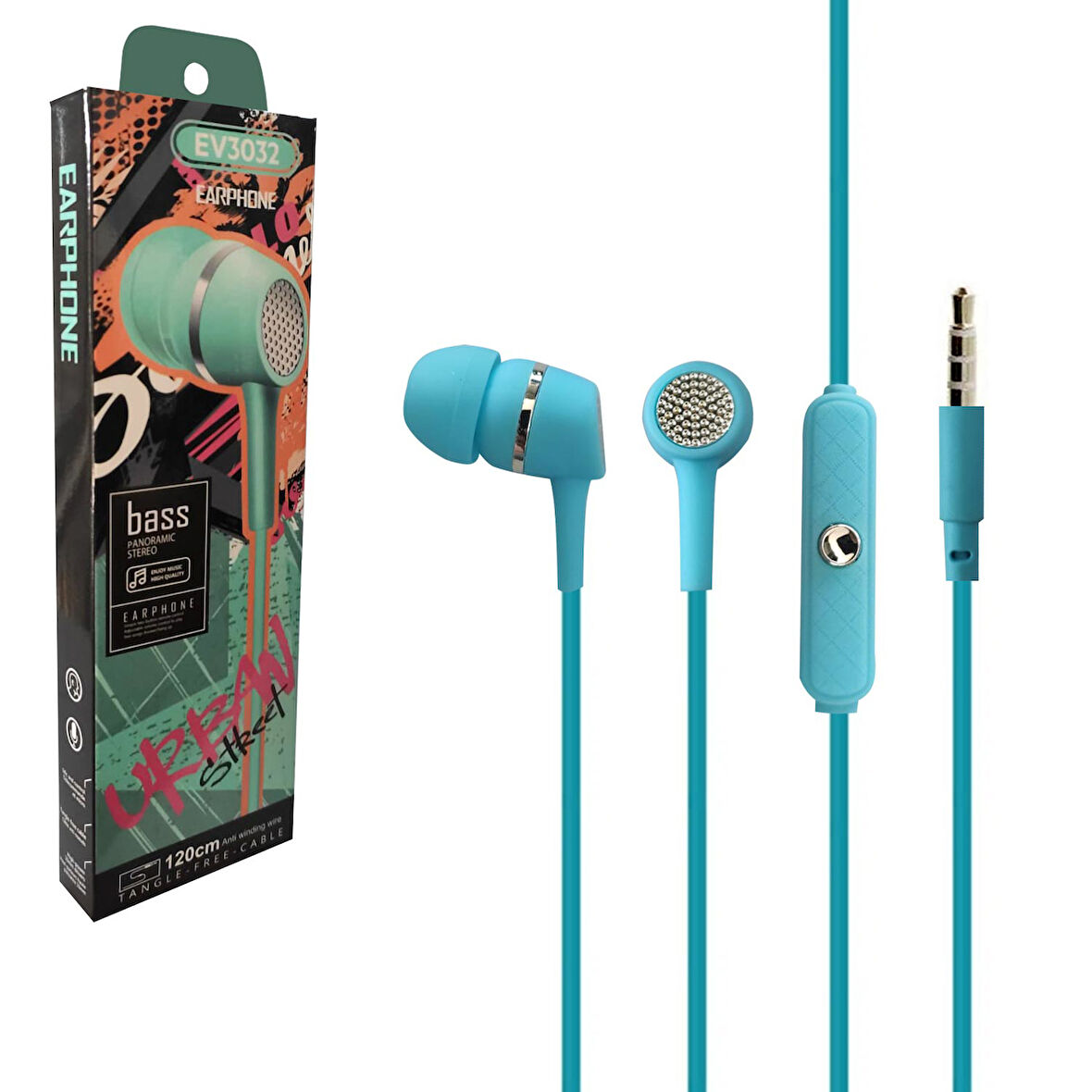 EV-3032 Kablolu Kulakiçi Kulaklık Mikrofonlu 3.5mm