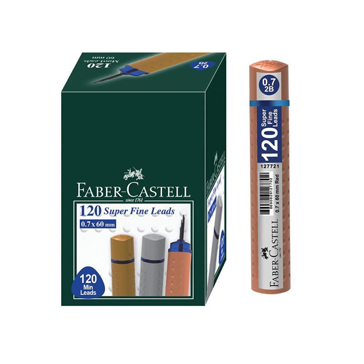 Faber-Castell Grip Min 0.7 2B 60MM 120'Lİ Tüp Rose Gold 12'Lİ