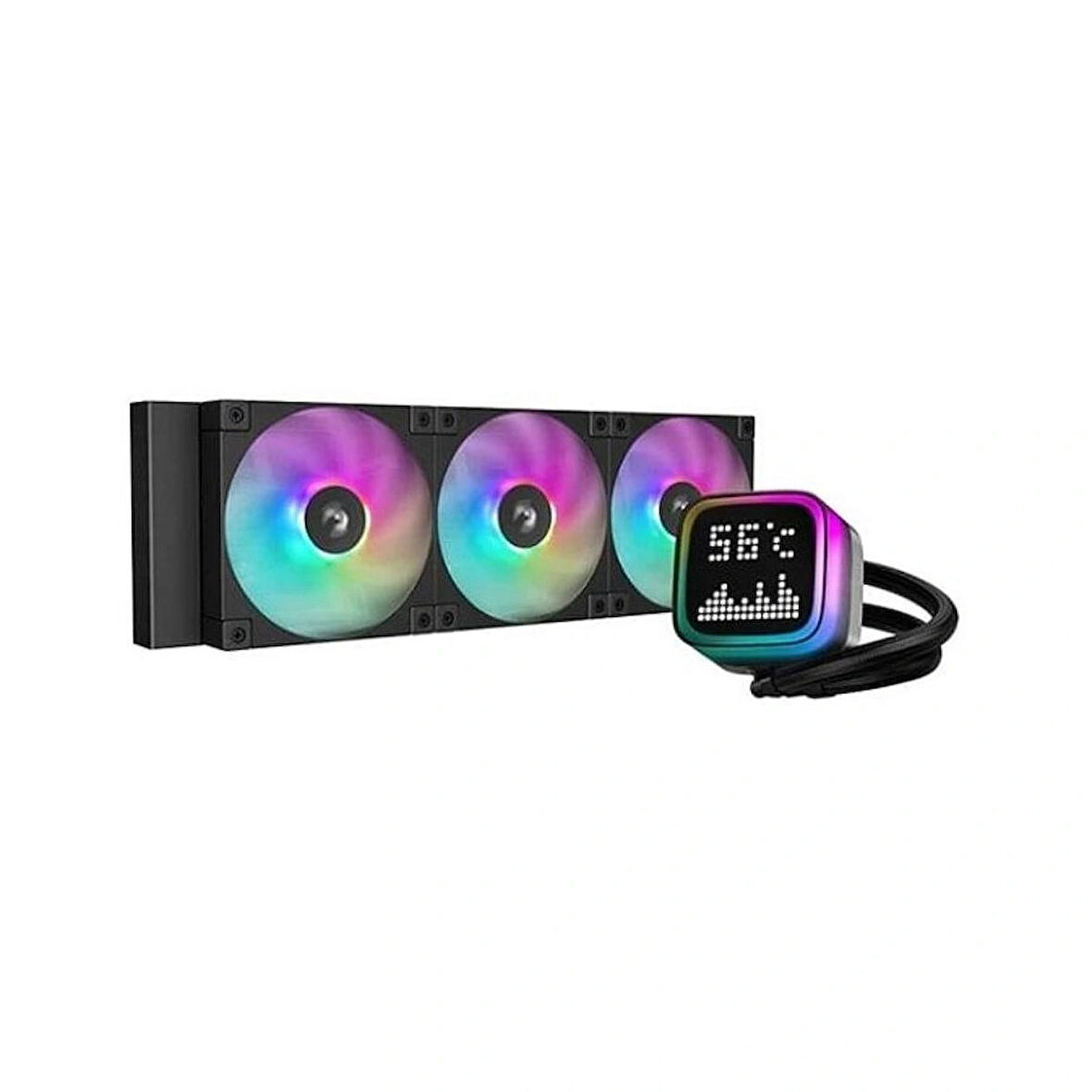 DeepCool LP360 PRO 360MM ARGB with Matrix Display Liquid Cooler Black - R-LP360-BKMSNC-G-1