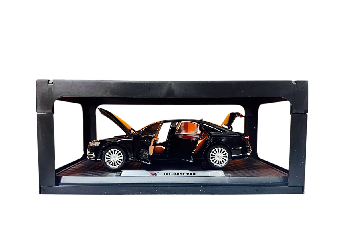 1:24 Metal Model Koleksiyon Araba Audi A8 Siyah 21 CM CZ150B
