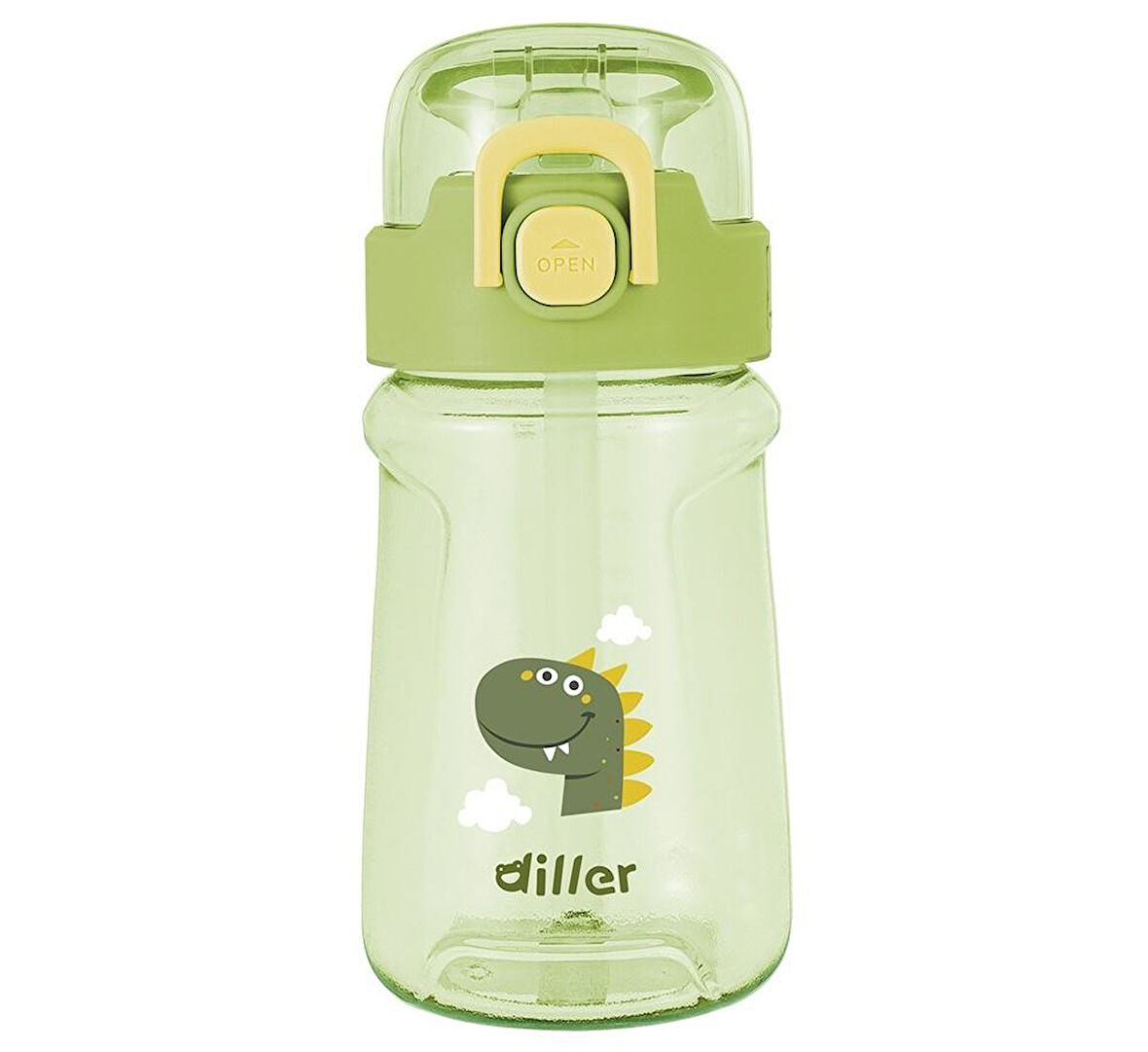 Bee Diller Tritan Pipetli Su Matarası 550Ml Yeşil