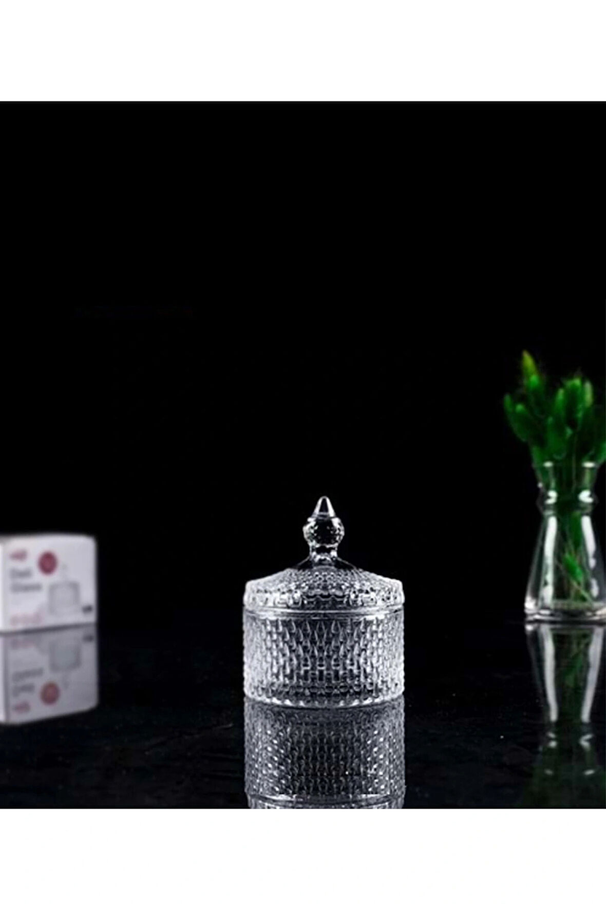 Rayan Noktalı Cam Şekerlik 8x11 cm