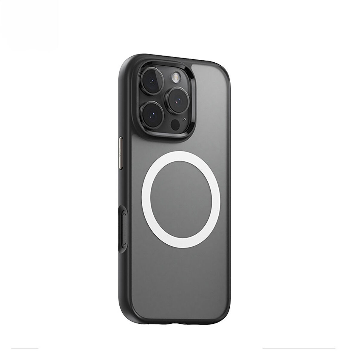 Blueo iPhone 16 Pro Max Uyumlu Siyah Skin-Friendly Anti-Drop Magnetic Magsafe Gen.2 Telefon Kılıfı