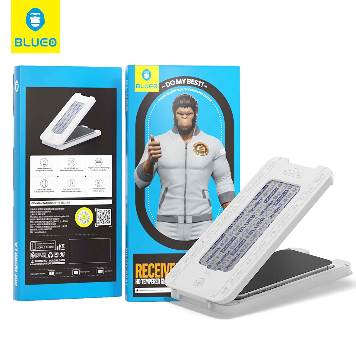 Anti-Dust HD iPhone 16 Pro Max Uyumlu  Ahize ve Ekran Toz Çizik Önleyici Cam Ekran Koruyucu Aparatlı