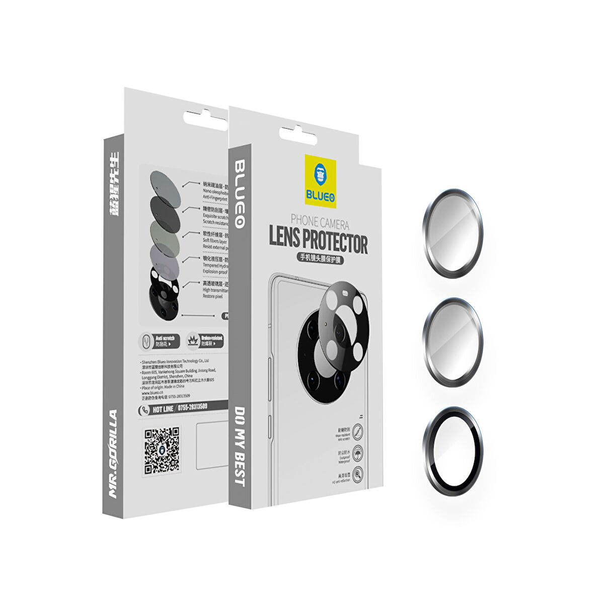 Blueo Sam S23/23+ Gümüş Kamera Lens Koruyucu