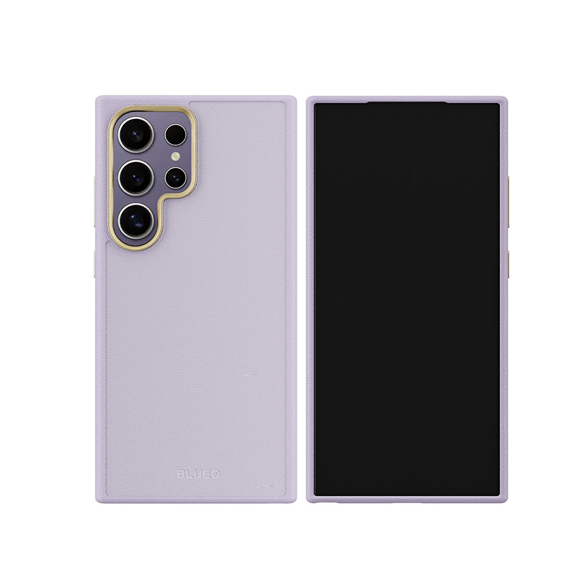 Blueo Samsung S24+ Uyumlu Mor Deri Premium Telefon Kılıfı