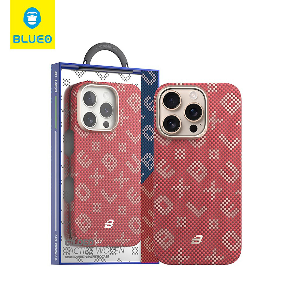 iPhone 15 Pro Max Uyumlu MagSafe Özellikli Orijinal Karbon Gilded Tactile Aramid Fiber Slim Kılıf