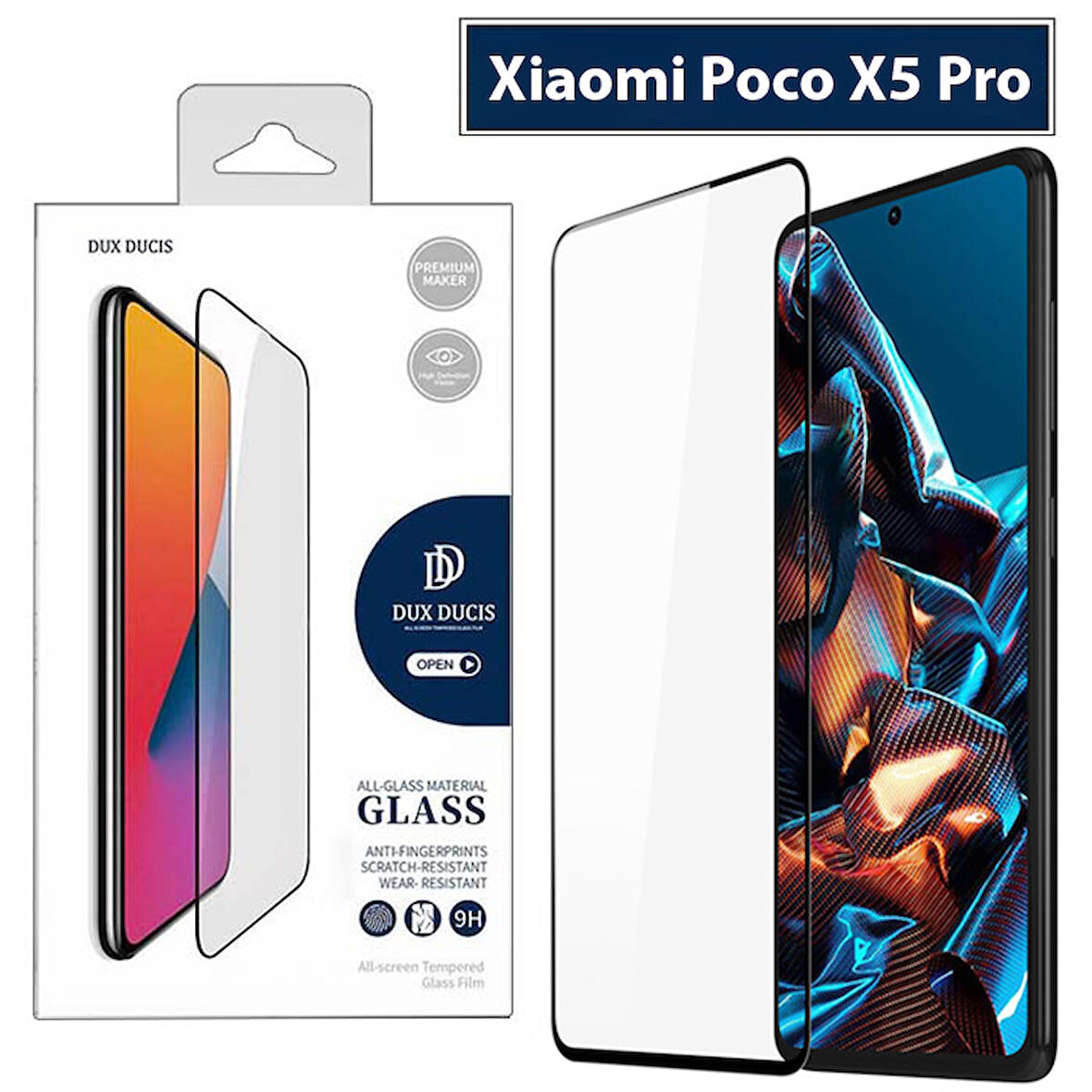 Dux Ducis Xiaomi Poco X5 Pro Full Kaplama Cam Ekran Koruyucu