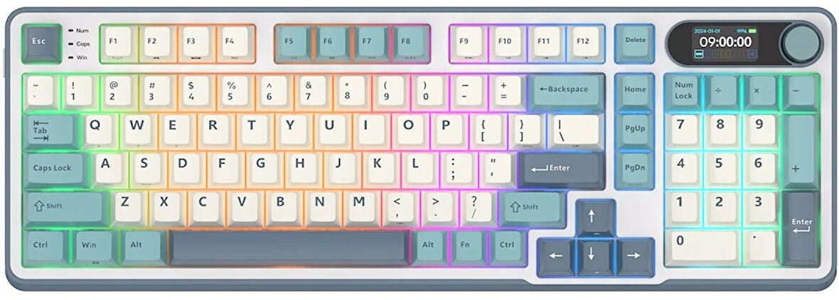 Royal Kludge S98 Light Cloud RGB Kablosuz US Gaming Klavye