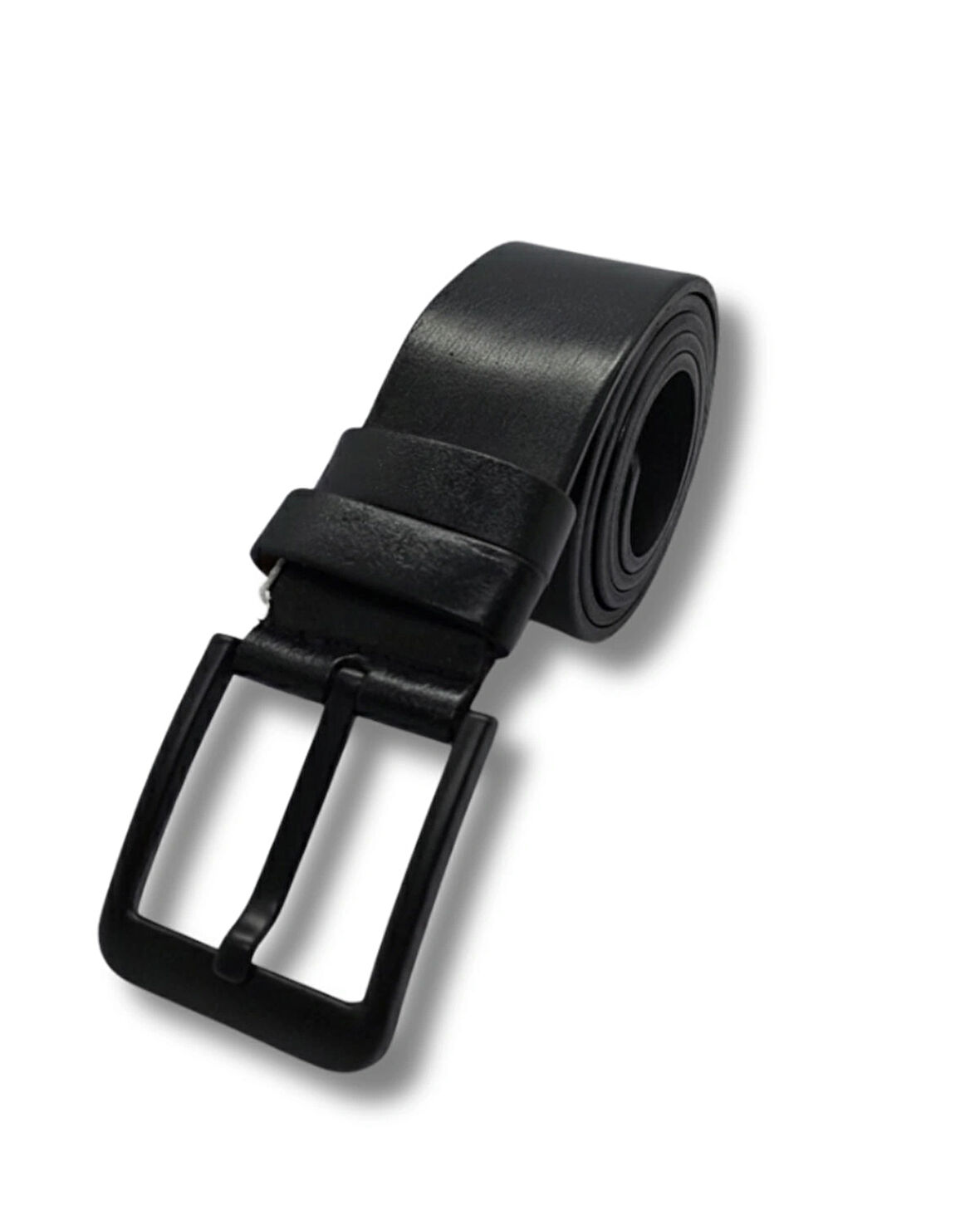 Hakiki Deri Premium Erkek Kemer, Siyah Manda Derisi, 4.5 cm Genişlik, Çelik Toka, Klasik Tasarım Tarz6ZBW5SH