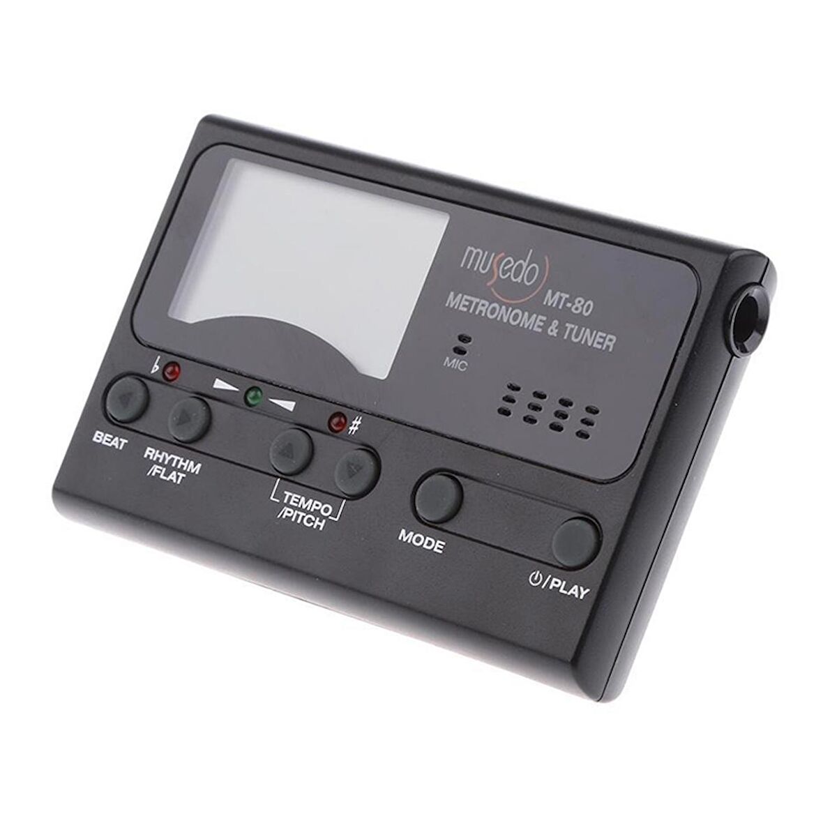 Musedo MT-80 Chromatic Metro-Tuner Siyah Metronom & Akort Aleti