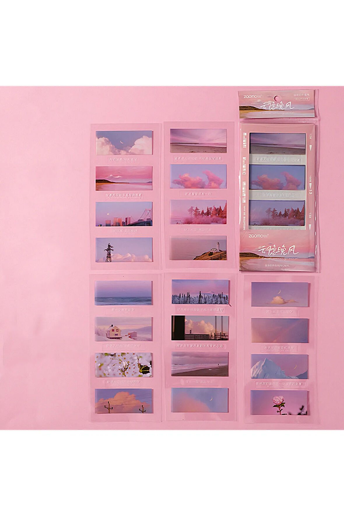 Pink Nature Temalı 5 Farklı Dizayn Pet Index • Index Sticker • Post-it • Sticky Note (GGK-MI109)