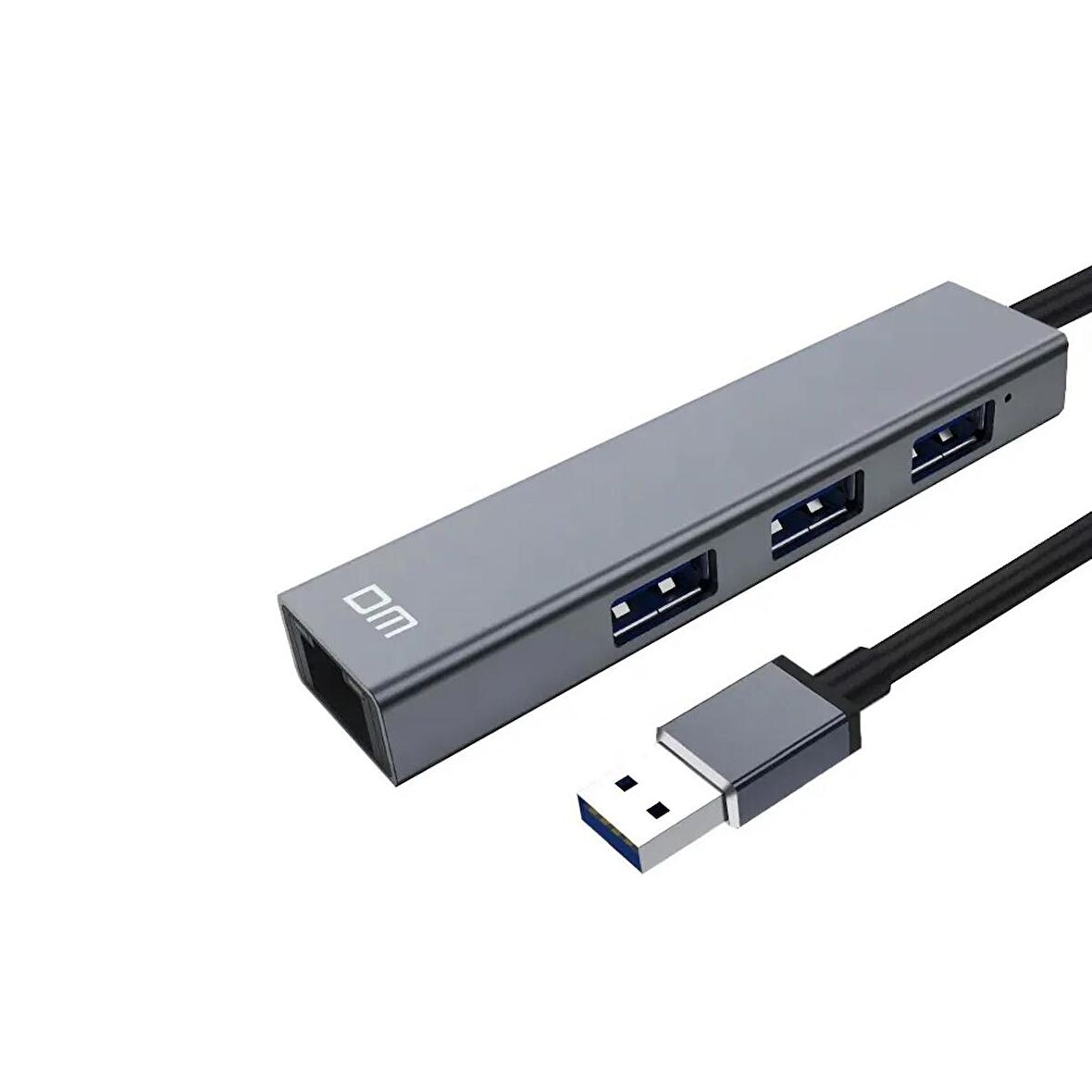 DM CHB011 USB to RJ45 100Mbps Ethernet ve USB Çoklayıcı Dönüştürücü