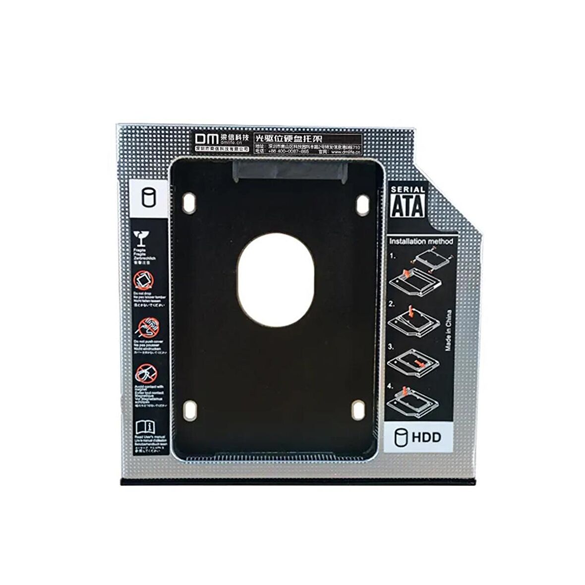 DM DW95S 9.5mm SATA 3.0 2.5" inch SSD HDD Laptop Caddy Kızak Kutusu