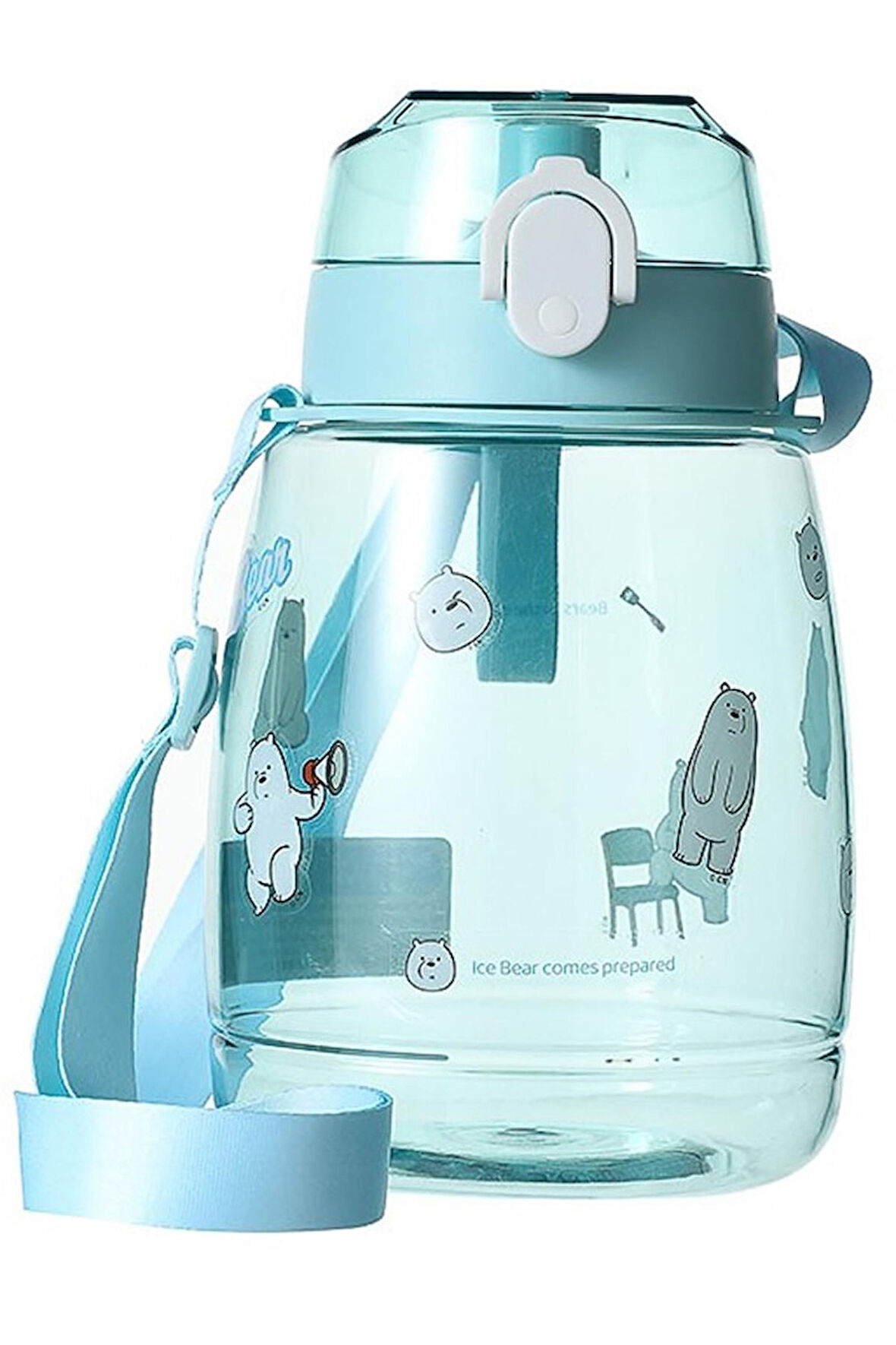 We Bare Bears Lisanslı Plastik Su Matarası (1300Ml) - Kutup Ayısı