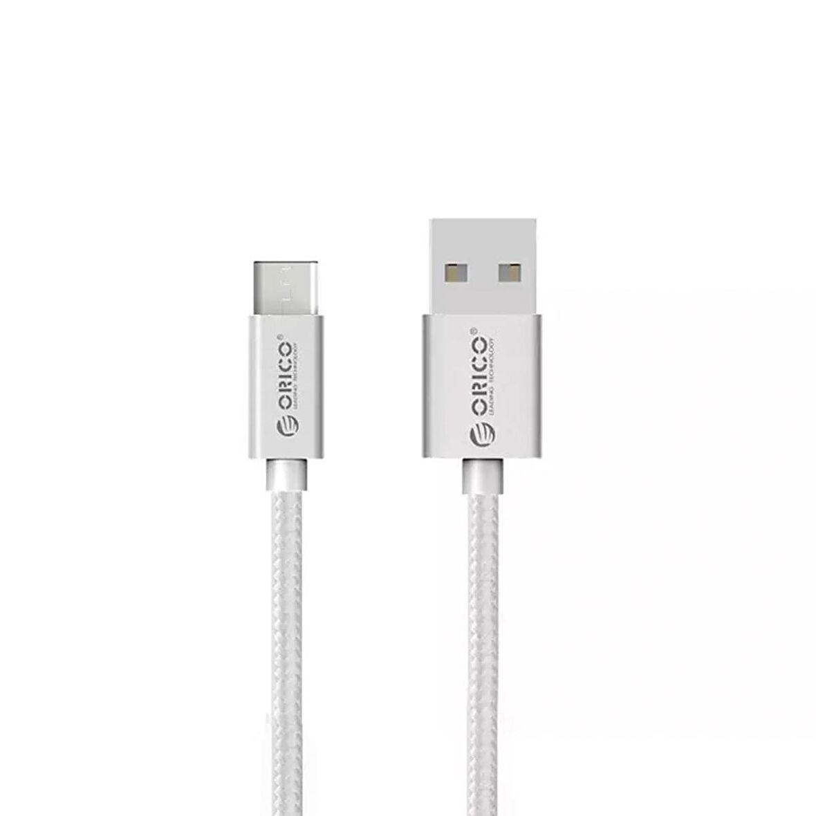 ORICO USB to Type-C 3A Örgülü Data ve Şarj Kablosu 1 Metre Gümüş