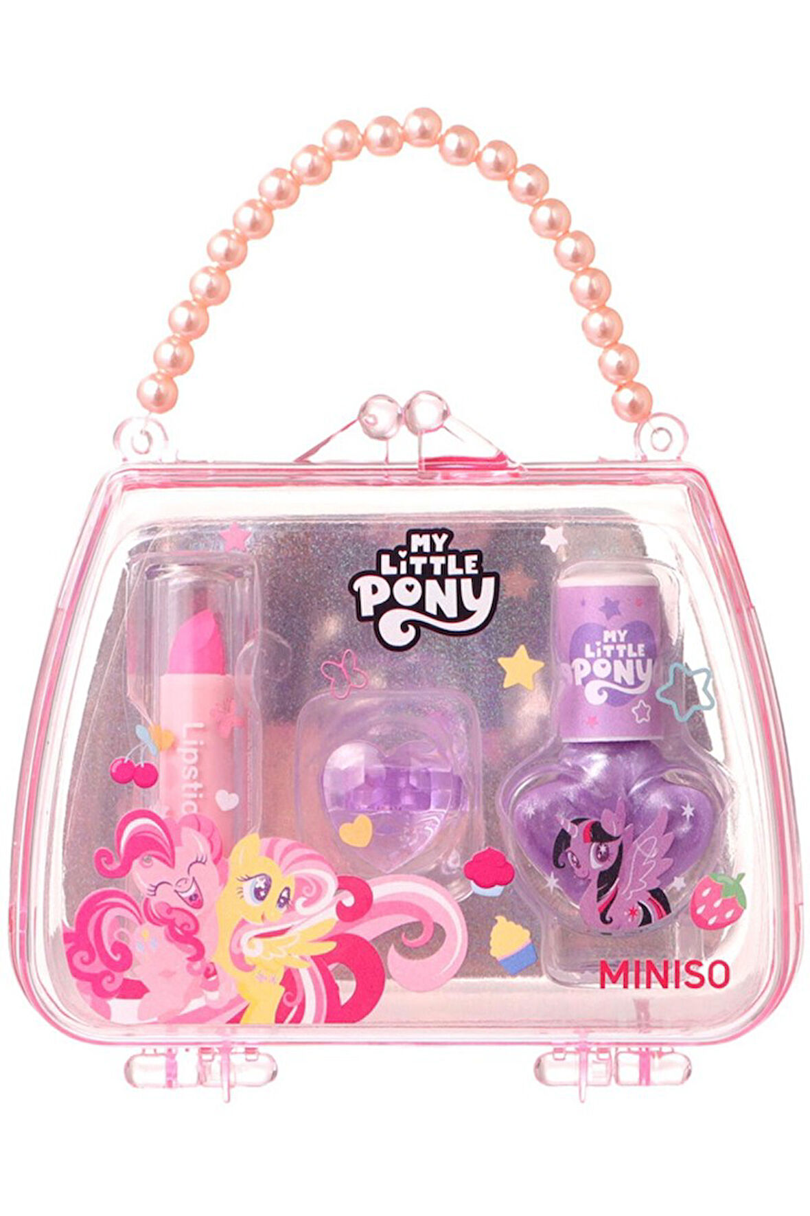 My Little Pony Lisanslı Yüzüklü Çantalı Çocuk Makyaj Seti