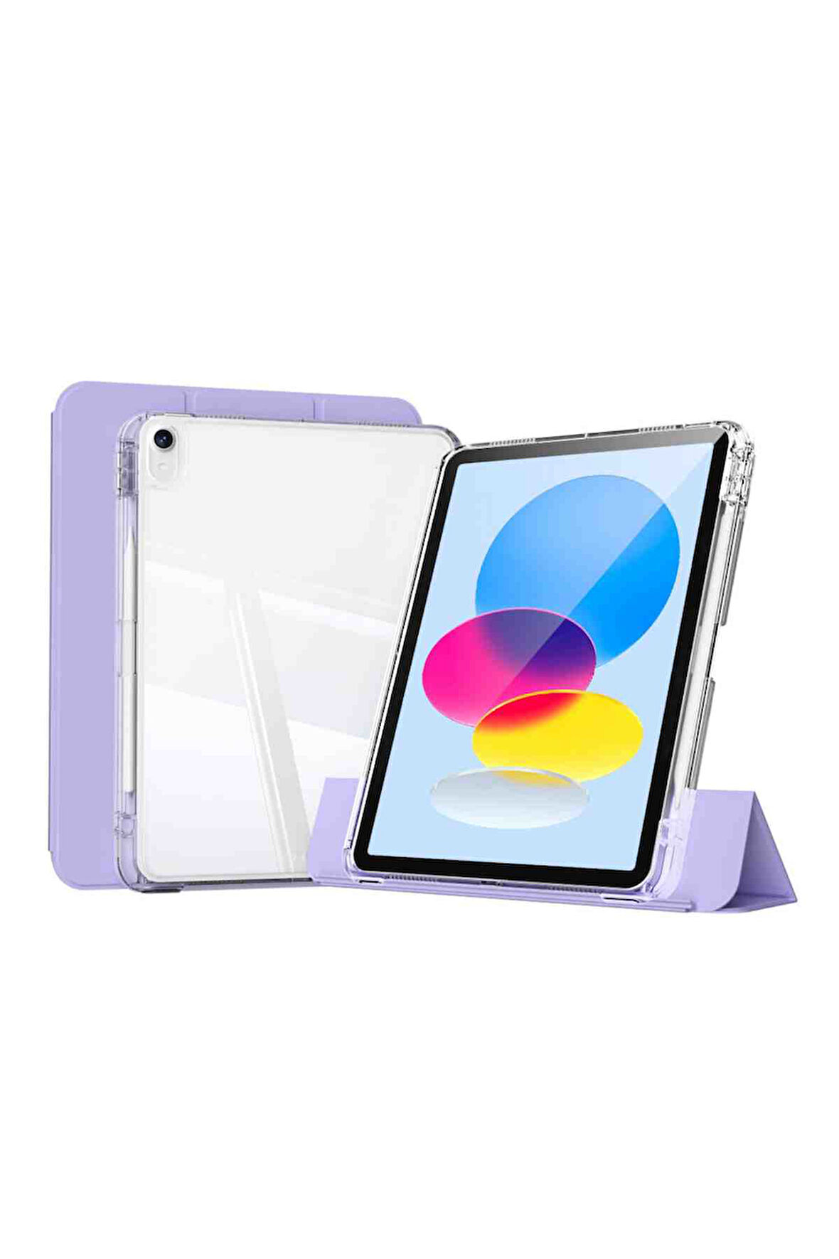 iPad 10. Nesil Uyumlu Airbagli Manyetik Ayrılabilen Fuchsia Sliding Tablet Kılıfı