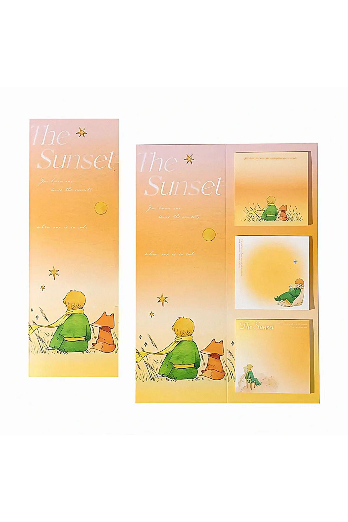 The Sunset Temalı Ayraç ve Memopad Seti • Post-it • Sticky Note (GGK-MAD147)