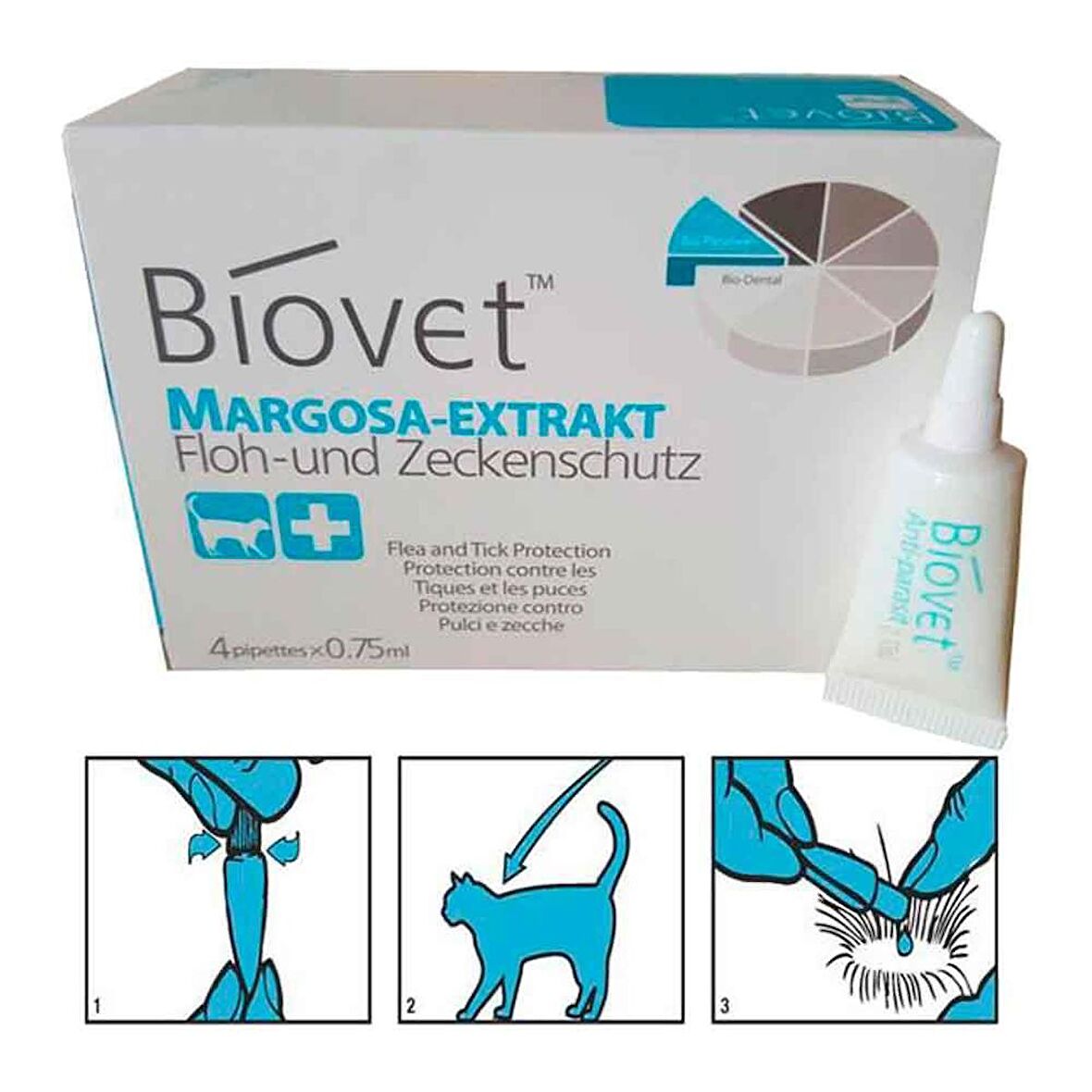 Biovet Kediler İçin Pire Kene Damlası 4 Lü