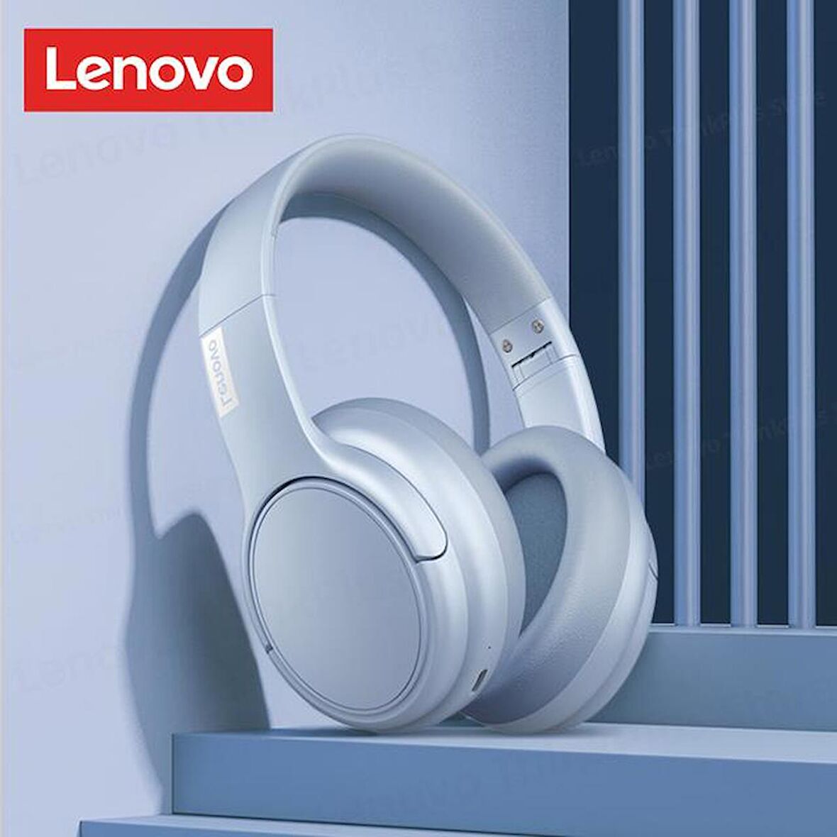 Lenovo Thinkplus TH20 Kablosuz Bluetooth Kulaküstü Kulaklık Mavi