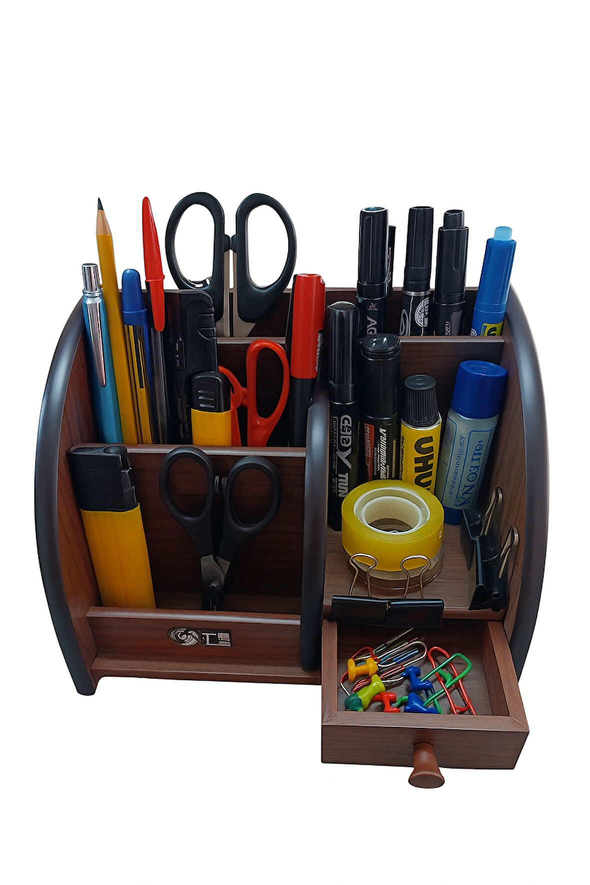 Homix Masa Üstü Ahşap Düzenleyici Organizer Kalemlik (1018)