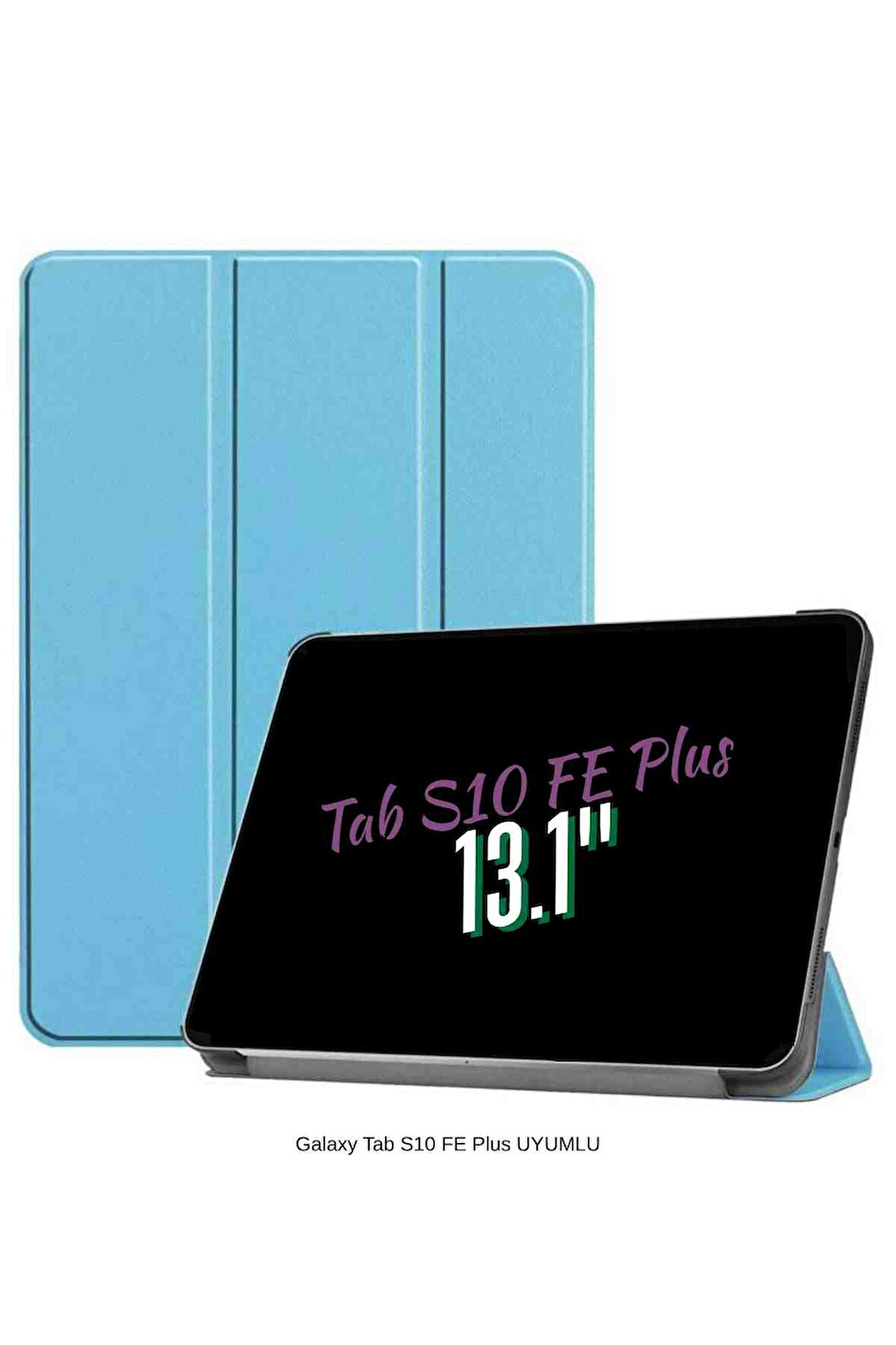 Galaxy Tab S10 FE Plus Uyumlu 13.1" Katlanabilen Standlı Smart Cover Akıllı Tablet Kılıfı