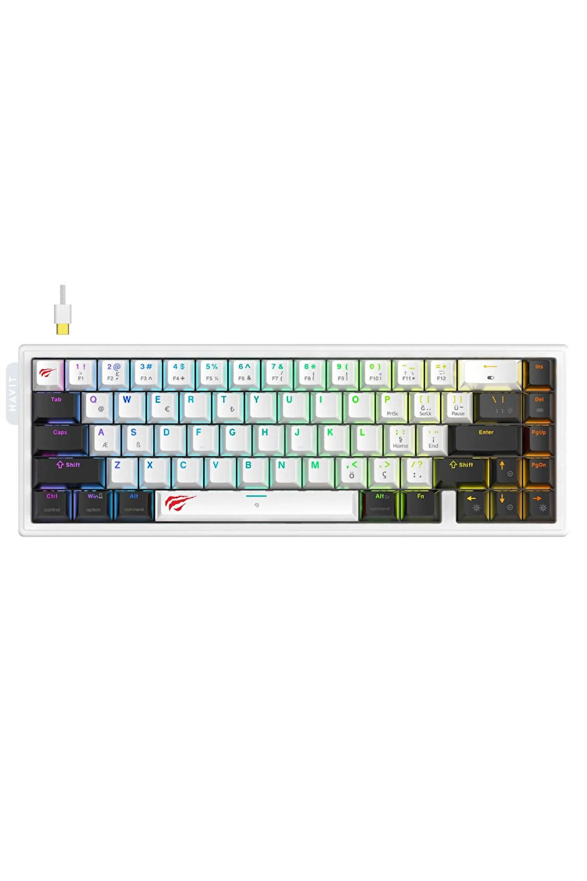 Havit Gamenote KB900L RGB Aydınlatmalı Manyetik Switch Mekanik Oyuncu Klavyesi - 67 Tuş - Hot Swappable