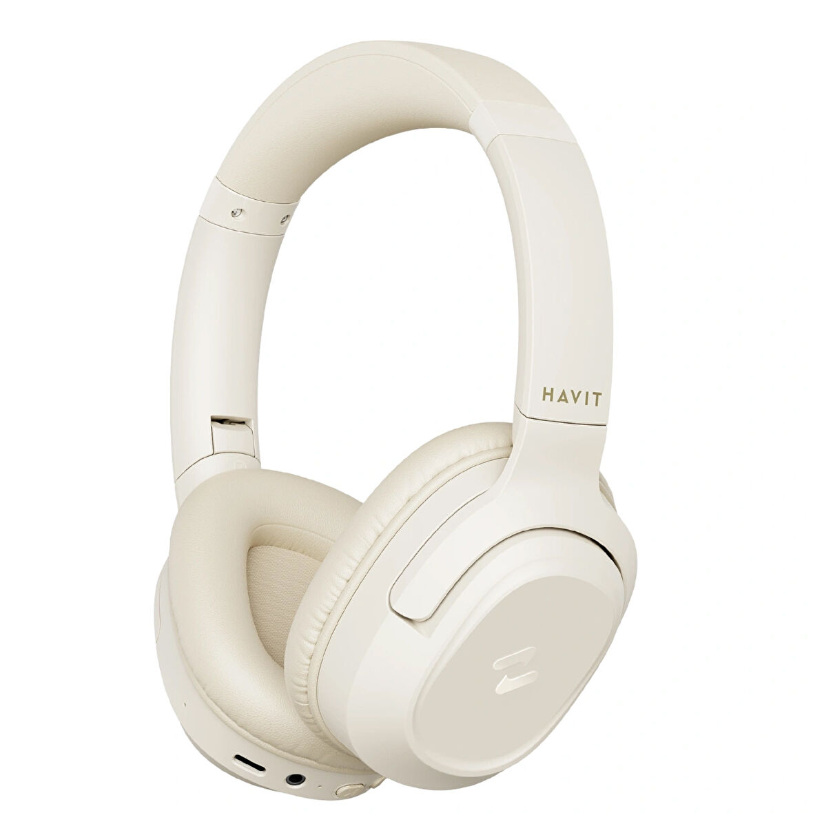 Havit H612BT Kablosuz Kulaküstü Bluetooth Kulaklık - 50 Saat, AUX Desteği, Hafif Tasarım, Katlanabilir - Bej