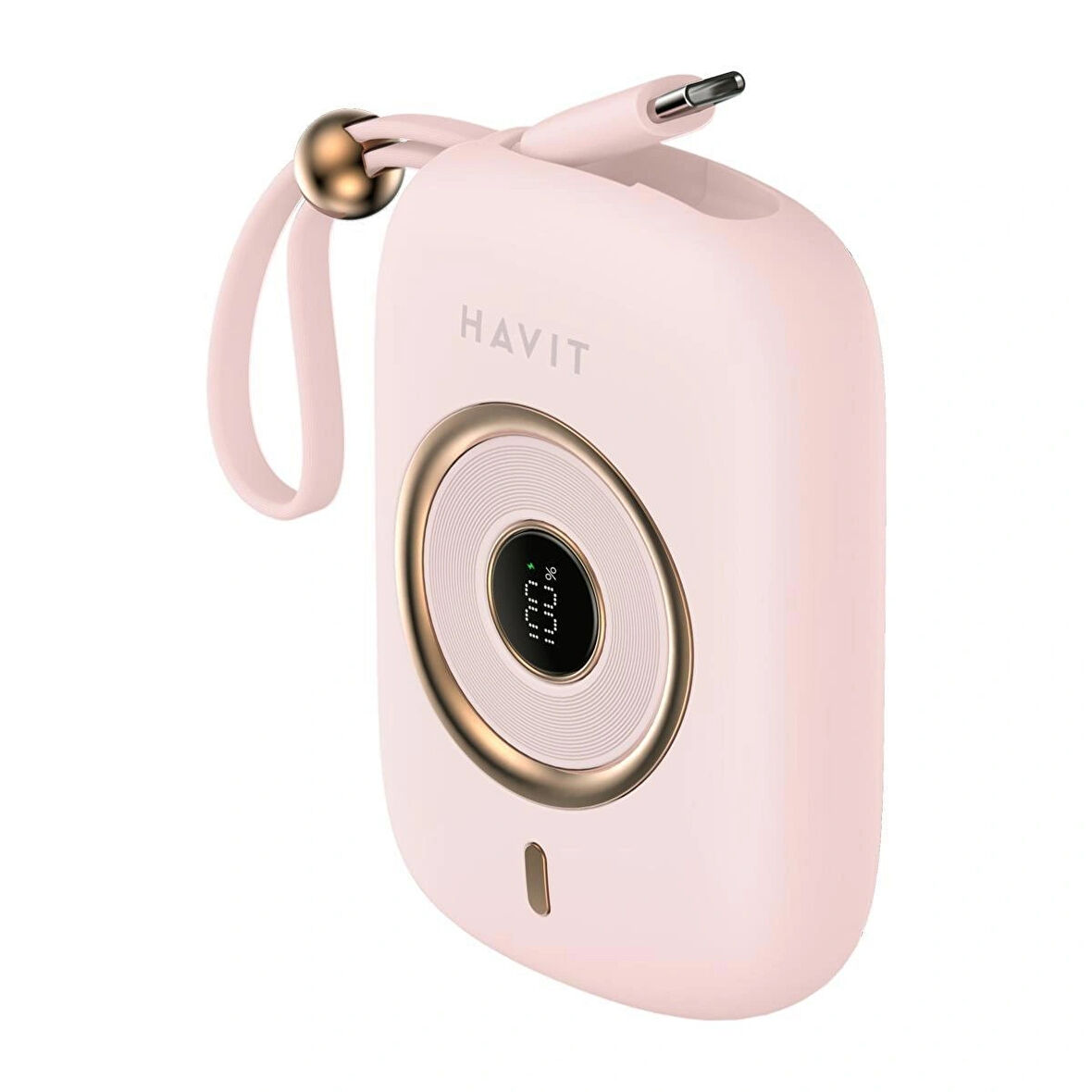 Havit PB5214 PD35W Type-C Kablo 10.000 mAh Powerbank - Pembe