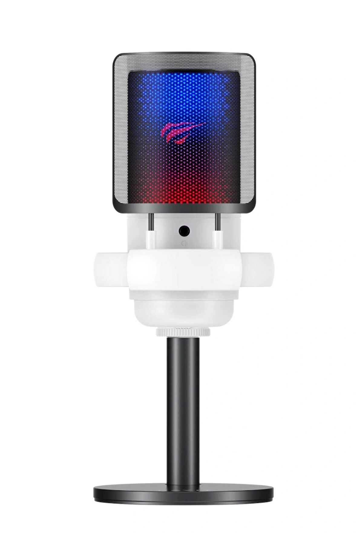 Havit Gamenote GK50 RGB Yayıncı Mikrofon - 24bit/192kHz - Kardioid - Gürültü Engelleme - Type-C + 3.5mm - Beyaz