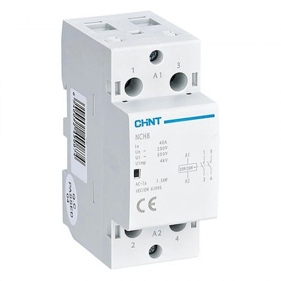 Chint Nch8 Serisi 2 Kutuplu Bina Içi Aydınlatma Otomasyon Kontaktörü 40A 1na+1nk