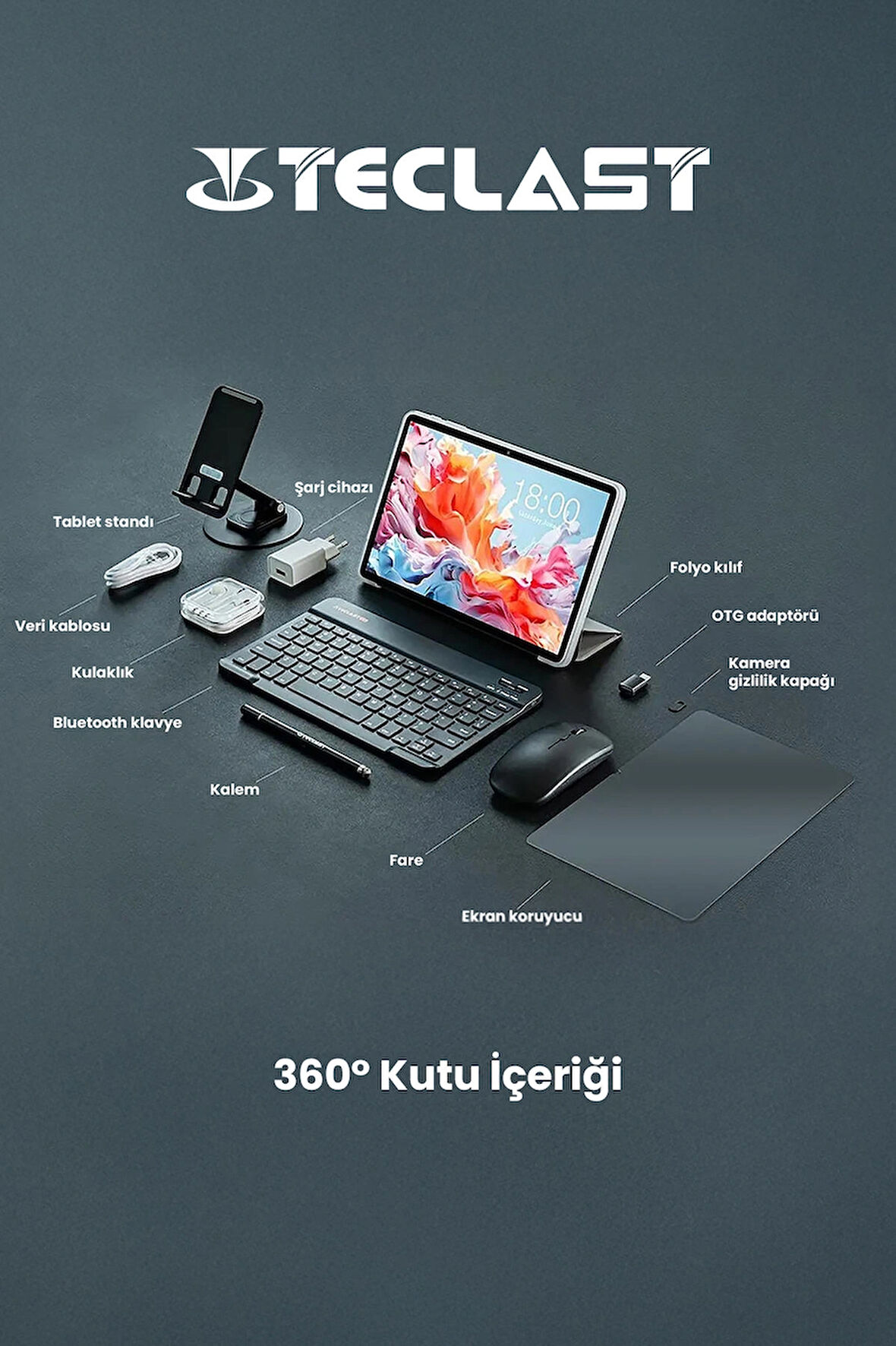 Teclast P30T 4/128GB Gri (Evofone Garantili)