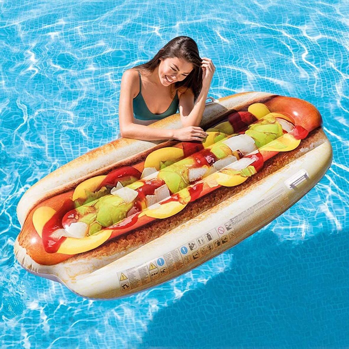 Intex 180 cm Hot Dog Şişme Deniz Yatağı