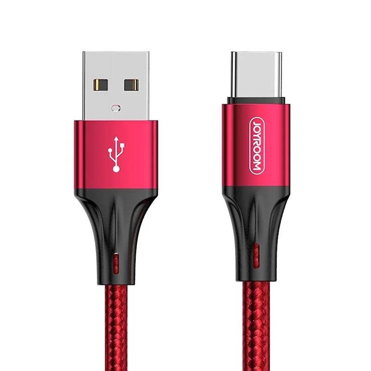 Joyroom S-0230N1 0.2m 3A USB -Type-C Data Sync Şarj Kablosu Kırmızı