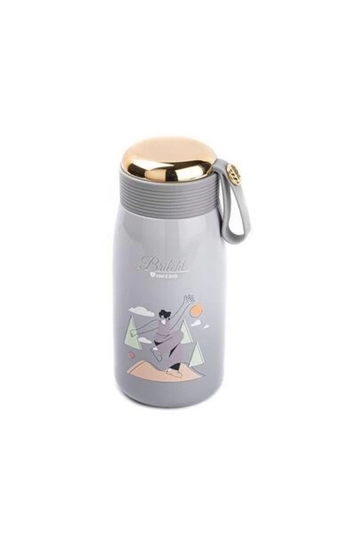 Tantitoni Okadi Gri Desenli Paslanmaz Çelik Termos 320ml 