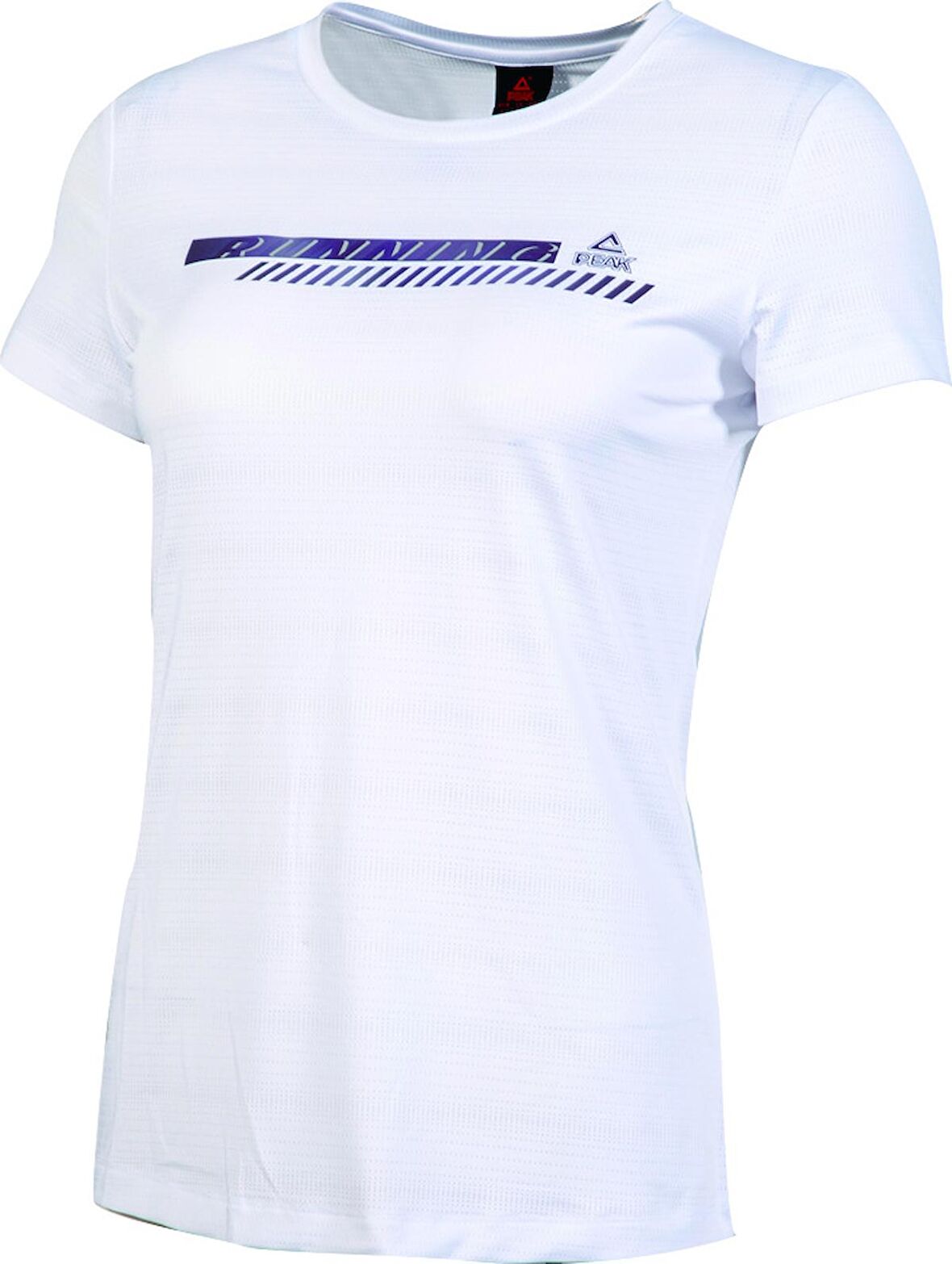 Peak Round T-Shirt FW602558 Kadın Beyaz Bisiklet Yaka Baskılı Nefes Alabilen Rahat Kısa Kollu Günlük Antrenman Spor Tişört