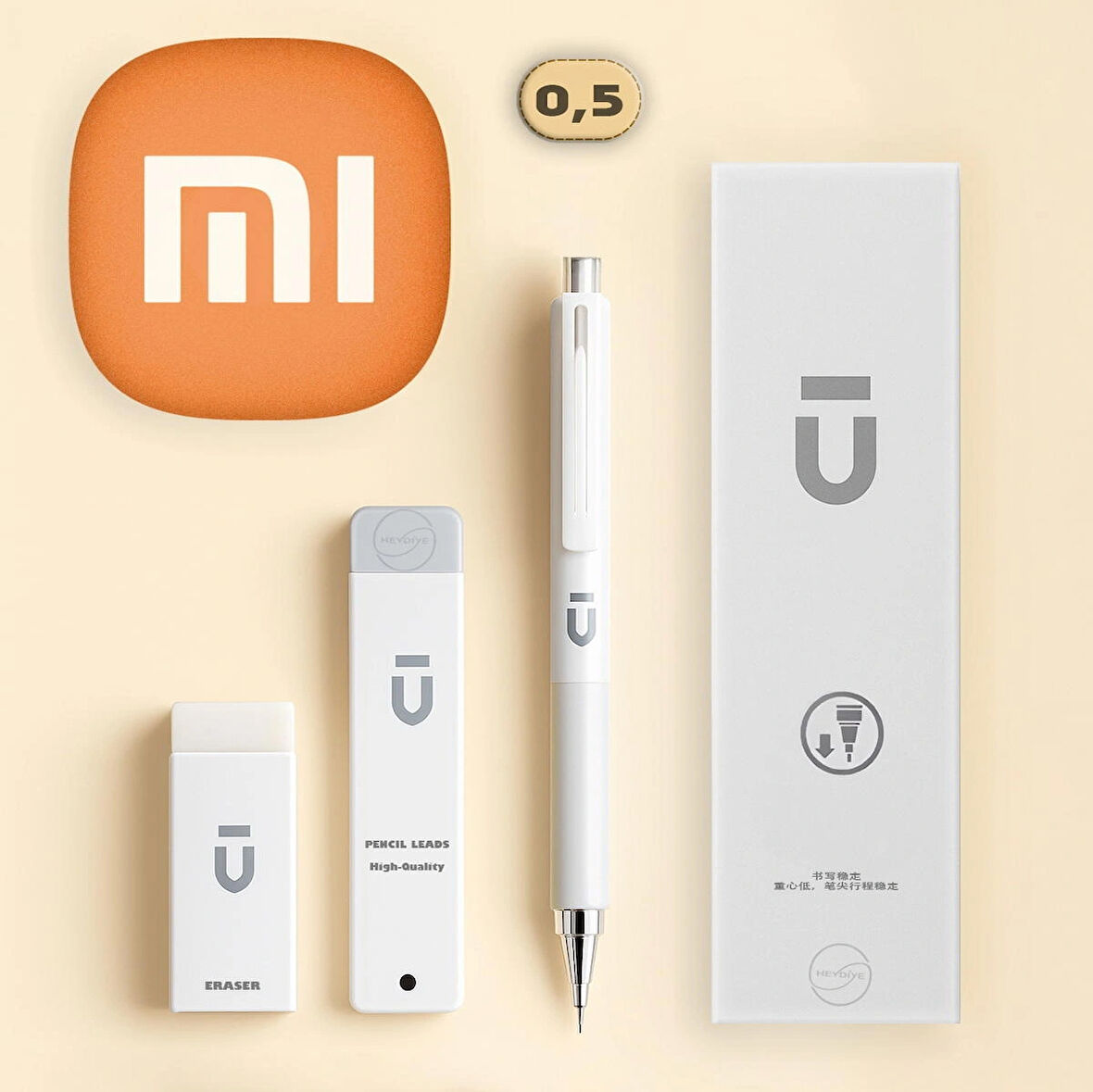  Xiaomi Heypen Premium Otomatik Kurşun Kalem Seti (0,5) - Konforlu Yazım, Şık Tasarım