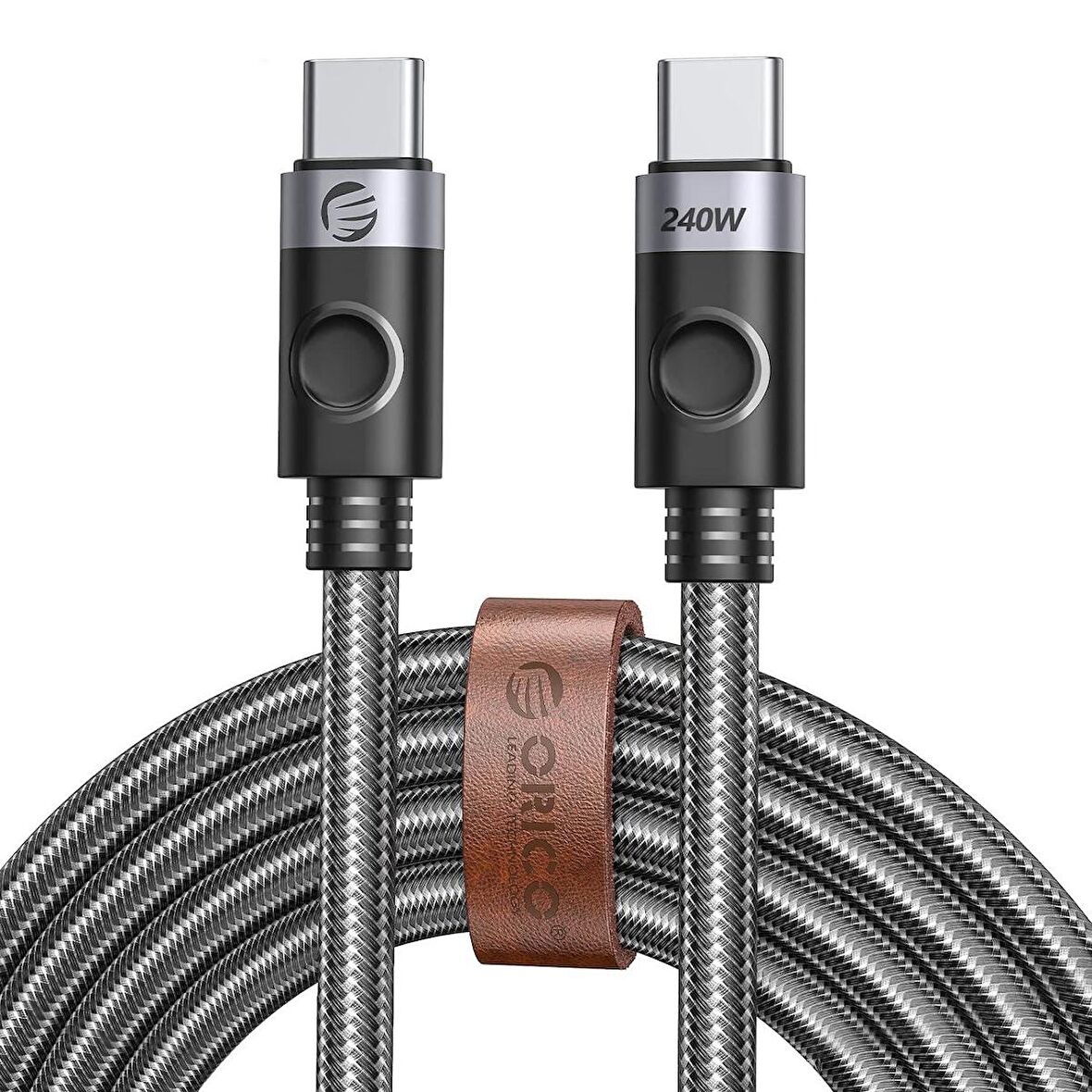 Orico 240W 5A PD Type-C to Type-C Hızlı Şarj ve Data Kablosu 1.5 Metre Siyah