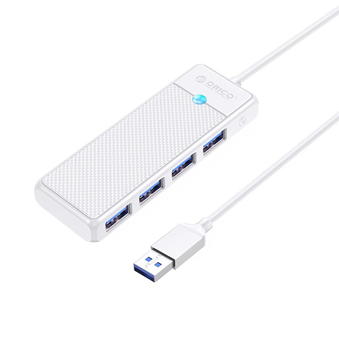 Orico 4 Portlu USB 3.0 Yüksek hızlı 5Gbps HUB Çoklayıcı Beyaz