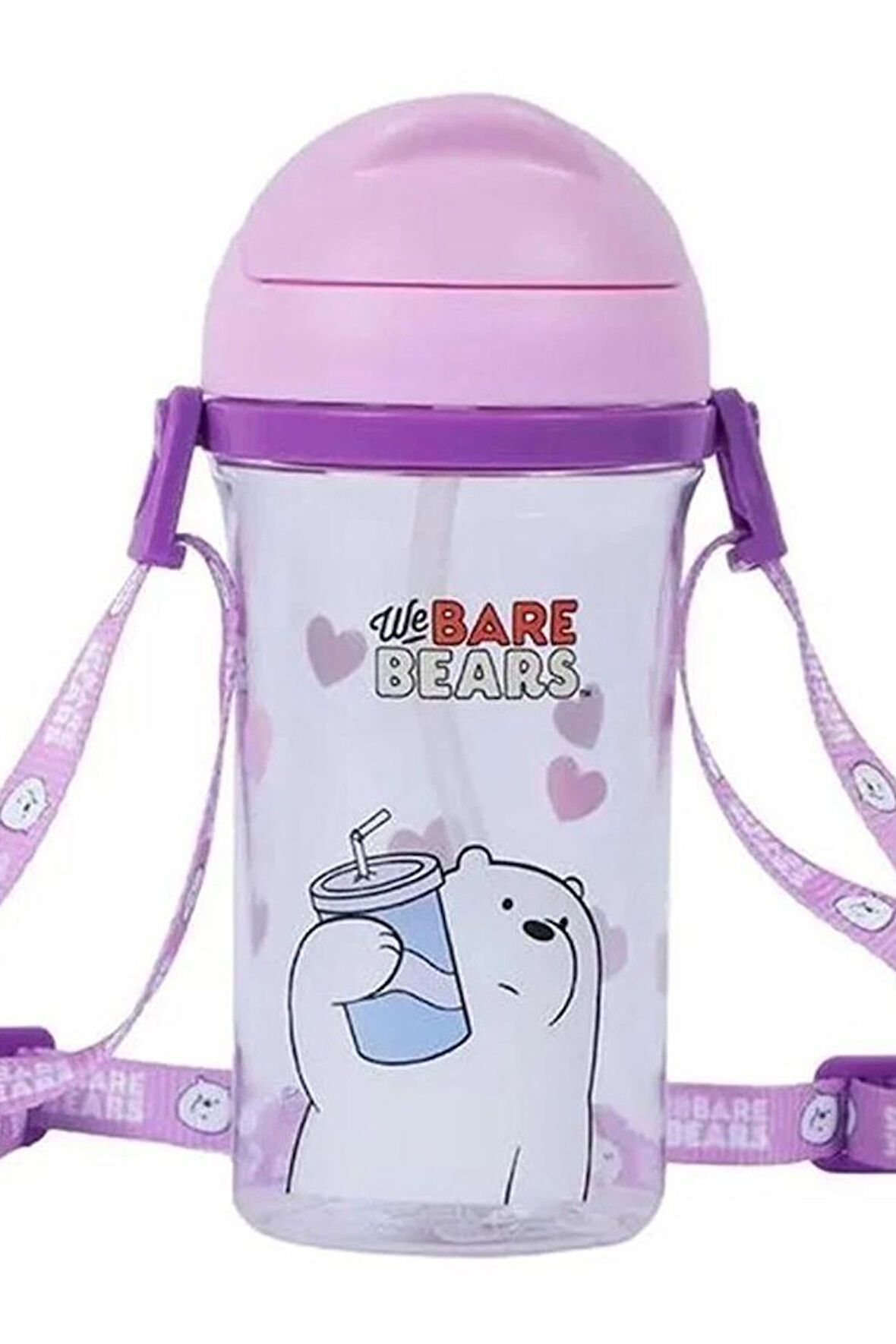 We Bare Bears Lisanslı Taşıma Askılı Suluk (400Ml) - Kutup Ayısı