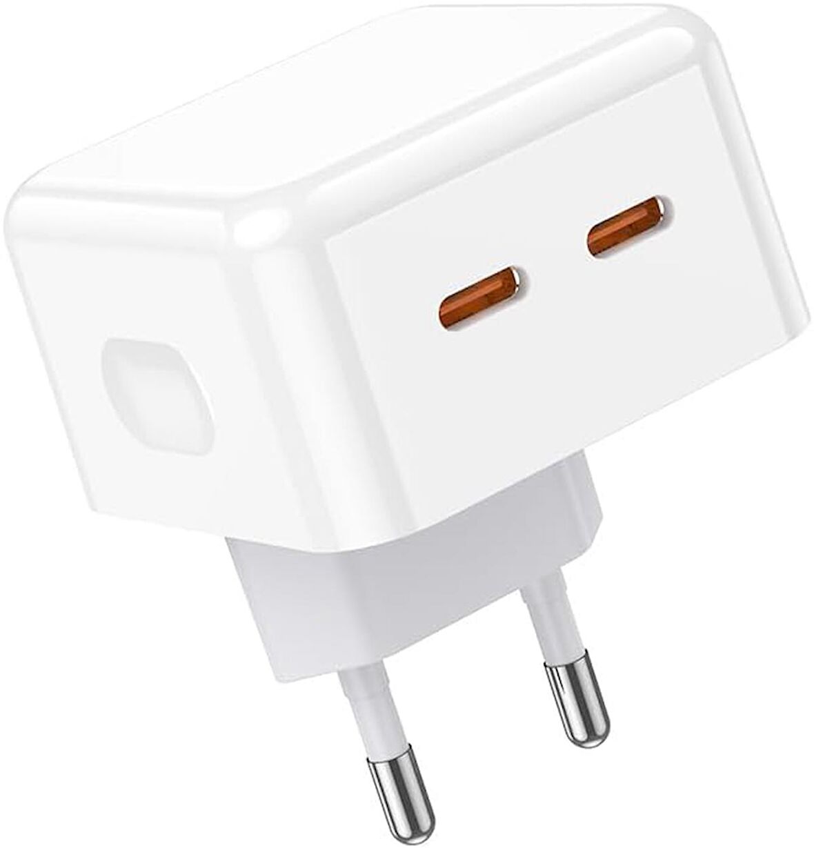 Borofone Şarj Kafa Type-C 17.5W Dual Port PD35W iPhone 15 Serisi Uyumlu Şarj Başlık Seyahat ve Duvar Şarj Cihazı Type-C Girişli Tüm Cihazlara Uyumludur BA76A