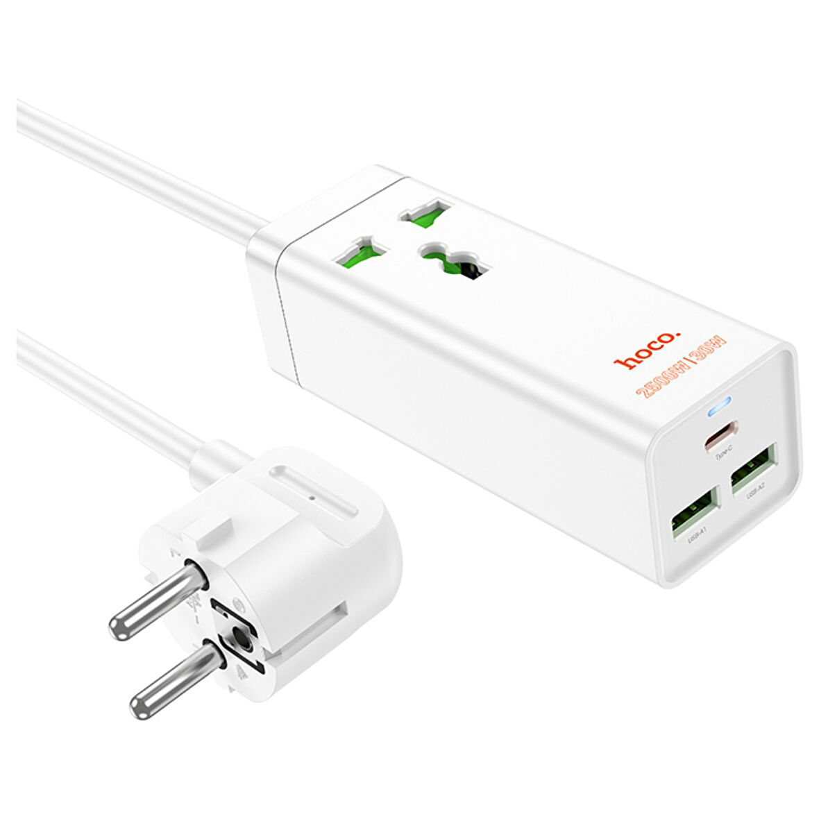 Hoco AC9A Talent 30W PD Prizli Şarj Aleti 1.5M - Beyaz